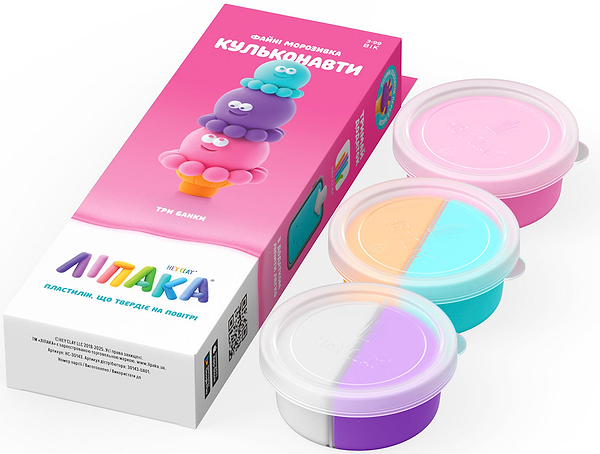 Фото - Маса для ліплення Ліпака КЛАСНЕ МОРОЖЕНЕ: КУЛЬКОНАВТИ (30143-UA01)