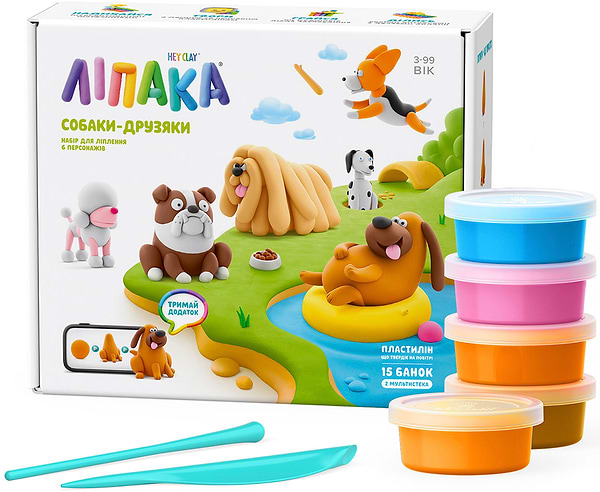 Фото - Масса для лепки Ліпака СОБАКИ-ДРУЗЬЯ (15030-UA01)