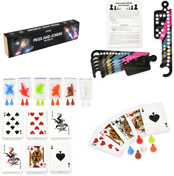 Фото - Настільна гра (5-7 років) Strateg Pegsand Jokersg українською мовою (30348)