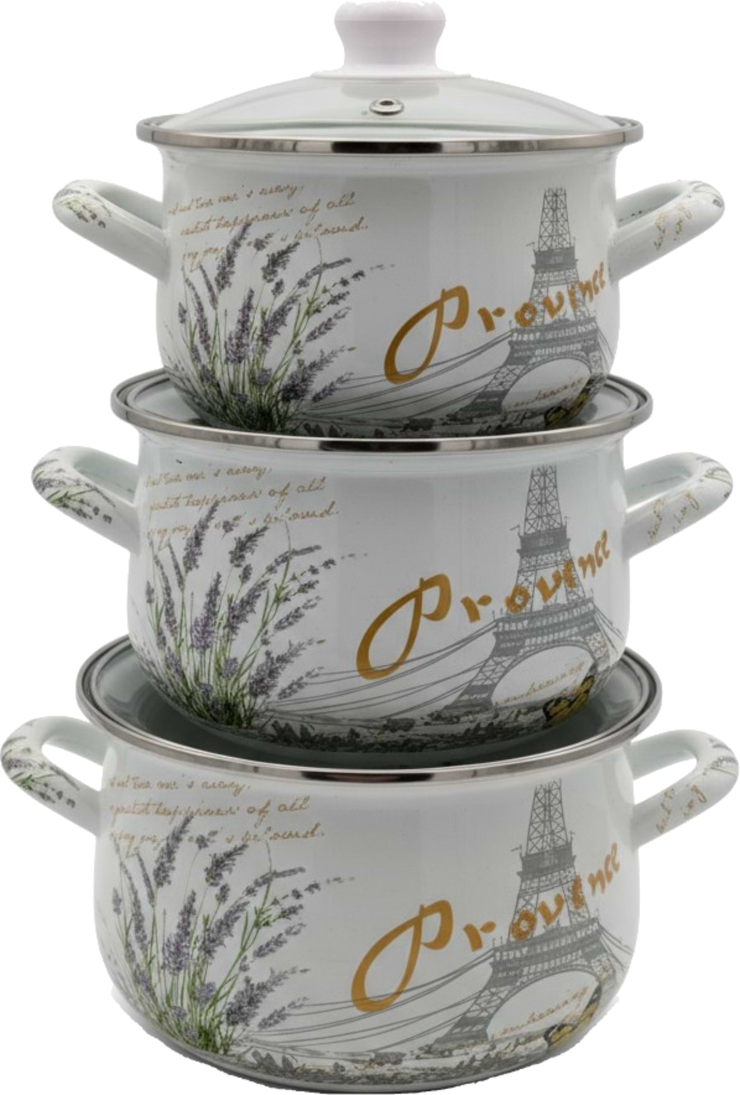 Набір каструль VERONA 1,6 л, 2,3 л,  3 л (VR-0001-03) - Фото 1