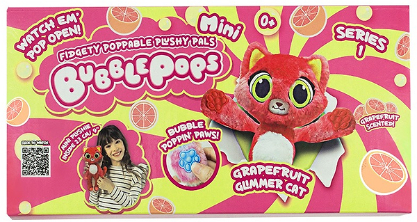 Фото - М'яка іграшка Bubble Pops Грепфрутова кішка (2402005/12)