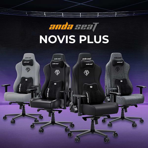 Фото - Крісло для геймерів Anda Seat Novis Plus  XL Black PVC (AD23YC-XL-01-B-PV-B04)