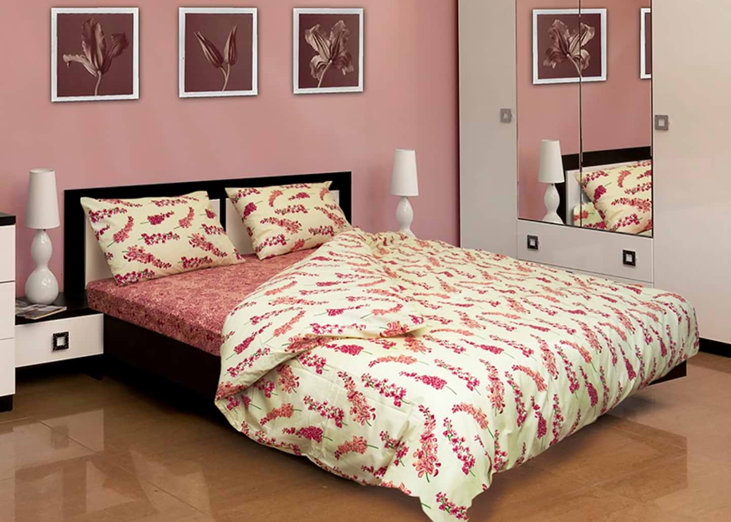 Комплект постельного белья Zastelli Delphinium/Dentelle бязь 2х145х210 Разноцветный (10670)