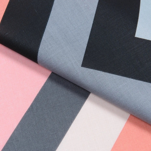 Фото - Комплект постільної білизни Zastelli Zigzag рожево-сірий бязь 200х220 (21398)