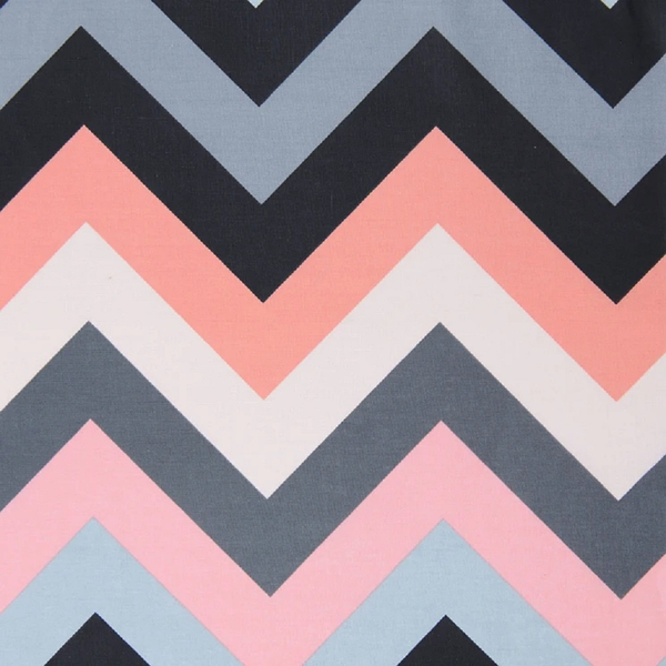 Фото - Комплект постільної білизни Zastelli Zigzag рожево-сірий бязь 200х220 (21398)