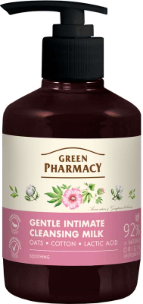 Фото - Молочко для интимной гигиены Green Pharmacy Овес/хлопок 370 мл (4823015935107) Фото - Молочко для интимной гигиены Green Pharmacy Овес/хлопок 370 мл (4823015935107)