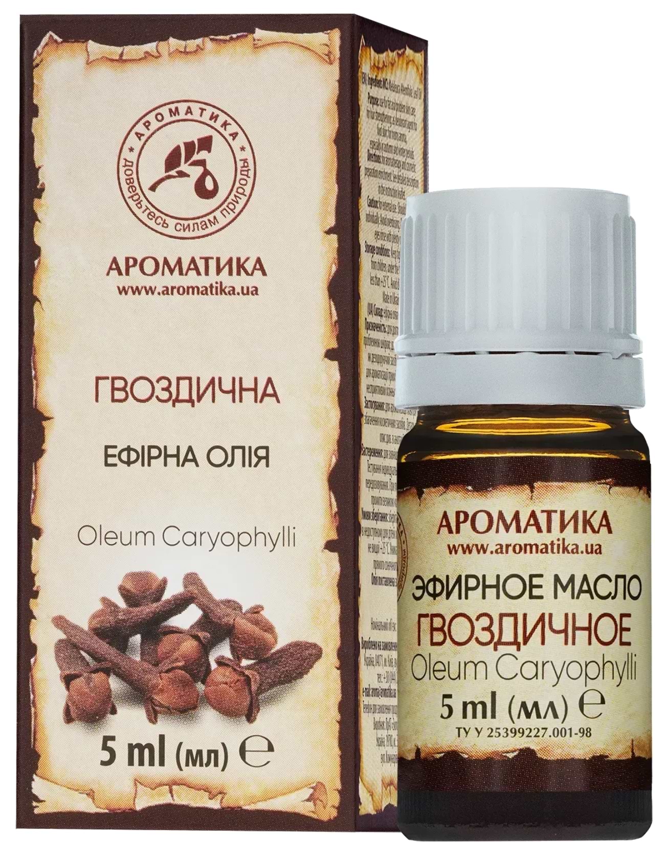 Ефірна олія Ароматика гвоздична 5 мл (4820031050661) - Фото 1