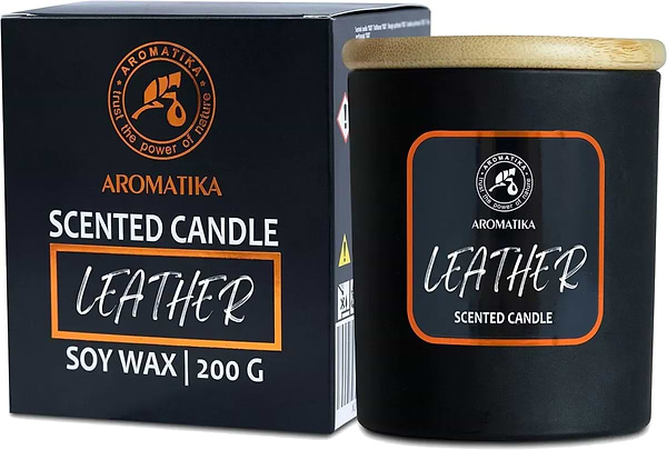 Фото - Свеча стекло Ароматика Кожа 200 г (4820256944462)