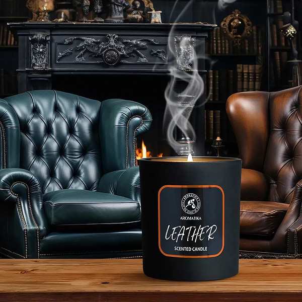 Фото - Свеча стекло Ароматика Кожа 200 г (4820256944462)