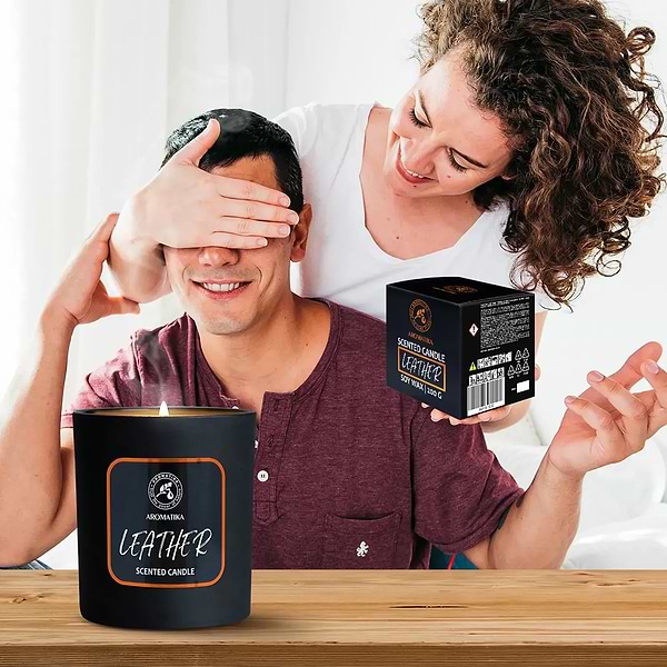 Фото - Свеча стекло Ароматика Кожа 200 г (4820256944462)