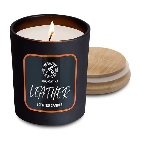 Фото - Свеча стекло Ароматика Кожа 200 г (4820256944462)