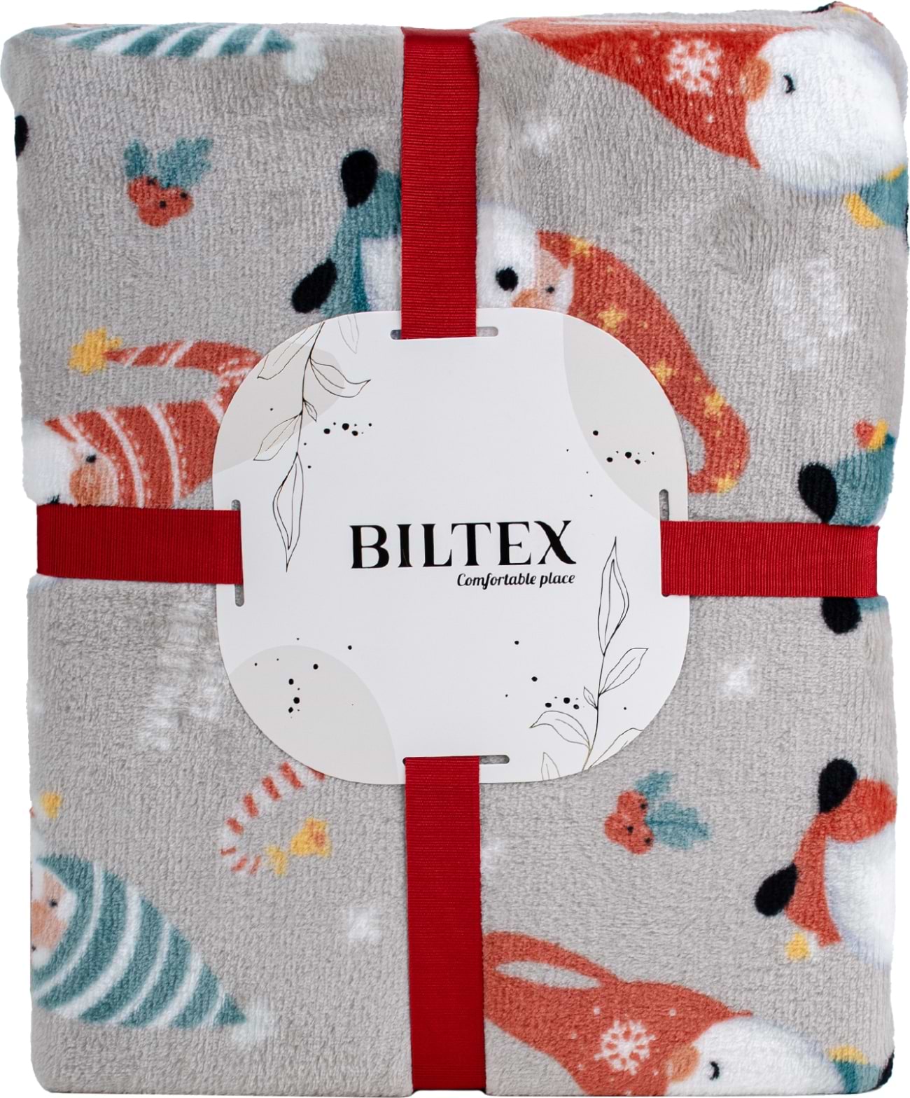 Купить Плед полуторный Biltex новогодний серый Funny Gnomes 150х200 (4820298410475) - Фото 1 Плед полуторный Biltex новогодний серый Funny Gnomes 150х200 (4820298410475) - Фото 1