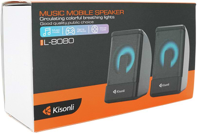 Фото - Комп'ютерна акустика компактна 2.0 Kisonli L-8080 Black