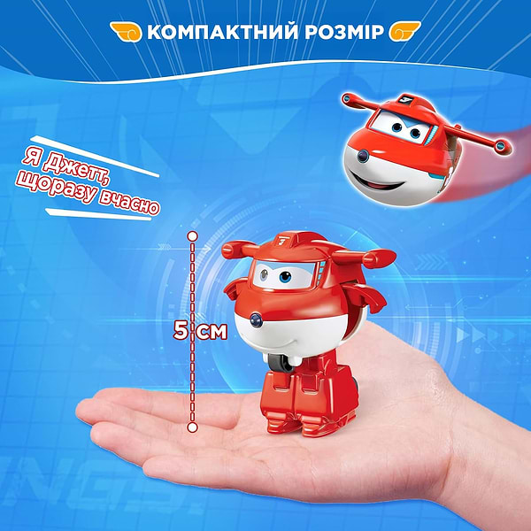 Фото - Колекційна фігурка Super Wings Transform-a-Bots Jett (EU780010)