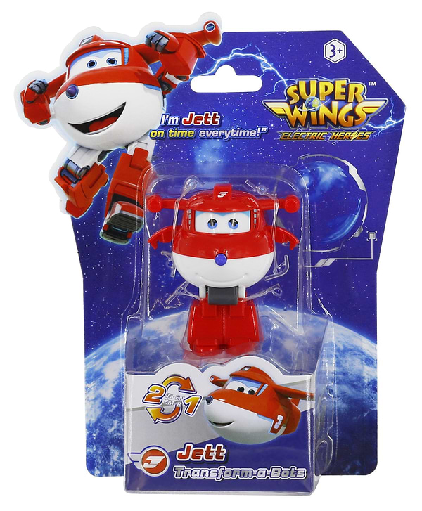 Фото - Колекційна фігурка Super Wings Transform-a-Bots Jett (EU780010)