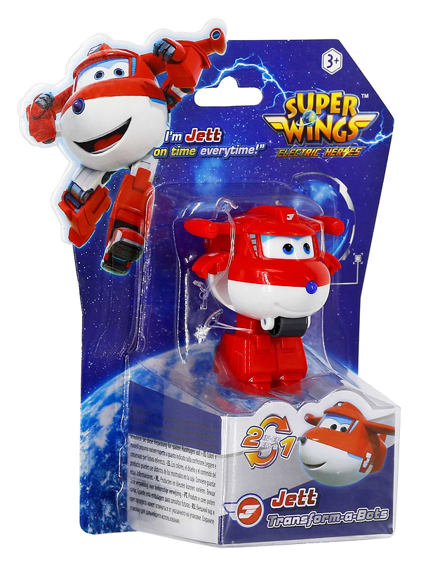 Фото - Колекційна фігурка Super Wings Transform-a-Bots Jett (EU780010)