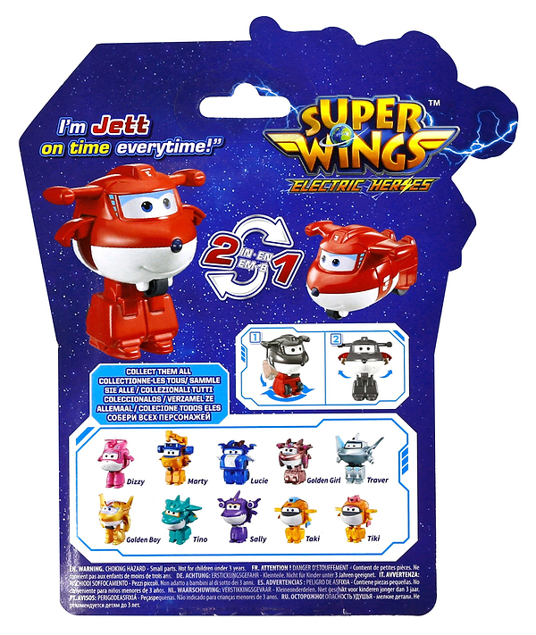 Фото - Колекційна фігурка Super Wings Transform-a-Bots Jett (EU780010)