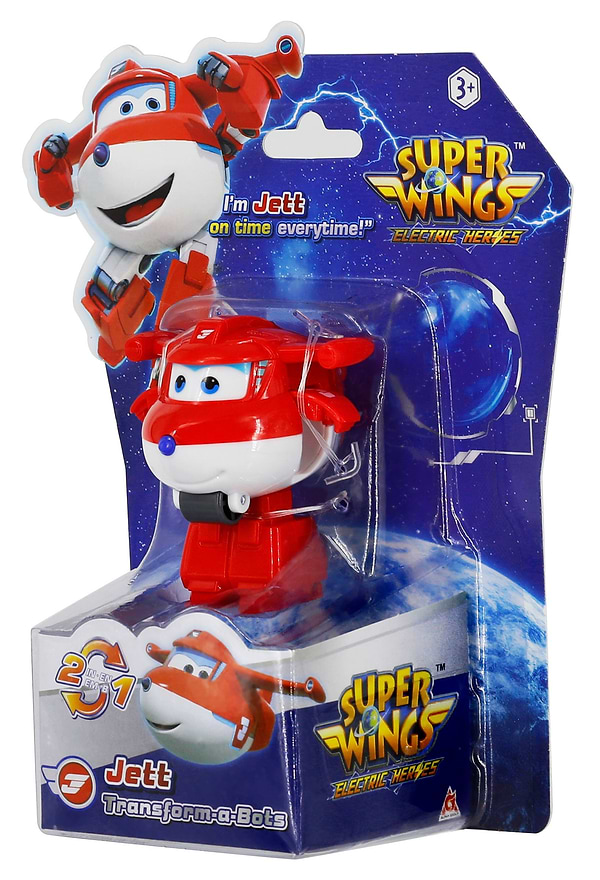 Фото - Колекційна фігурка Super Wings Transform-a-Bots Jett (EU780010)