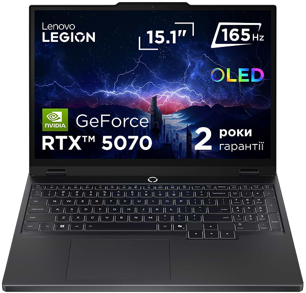 Фото - Ноутбук ігровий Lenovo Legion 5 15IRX10 (83LY005DRA) Eclipse Black