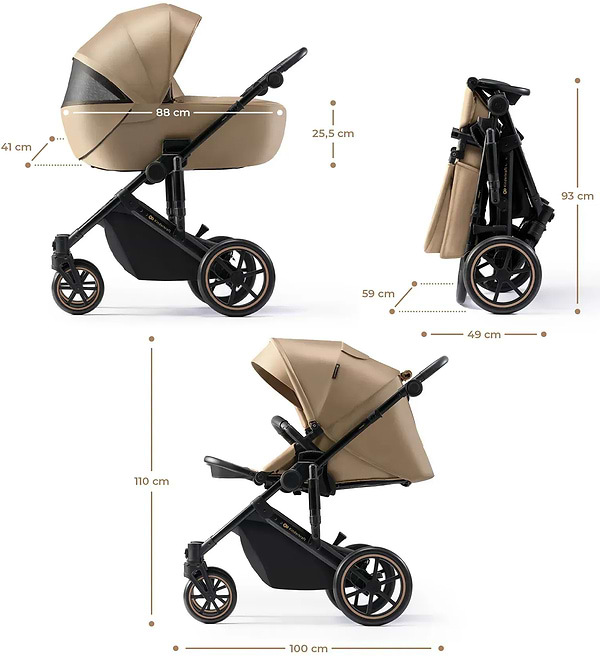 Фото - Коляска универсальная 2 в 1 Kinderkraft Prime 2 Sandrose Beige (KSPRIM02BEG2000)