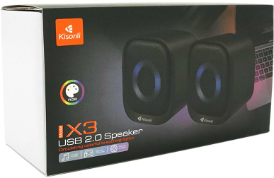 Фото - Комп'ютерна акустика компактна 2.0 Kisonli X3 Black