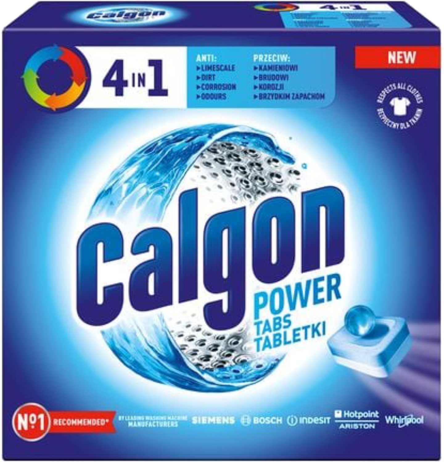 Засіб від накипу для пральних машин Calgon 4-в-1, для пом'якшення води, 15 таблеток