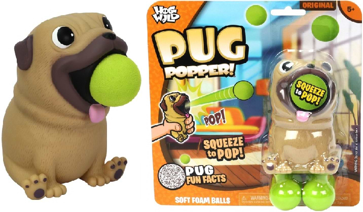 Фото - Антистрес іграшка HOGWILD Стріляюче звірятко Мопс (HW54328)