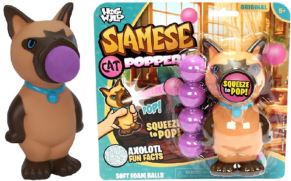 Фото - Антистрес іграшка HOGWILD Стріляюче звірятко Сіамський кіт (HW54810)