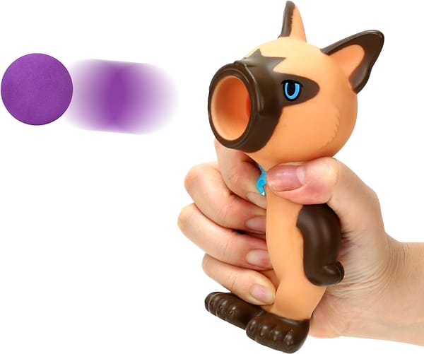 Фото - Антистрес іграшка HOGWILD Стріляюче звірятко Сіамський кіт (HW54810)