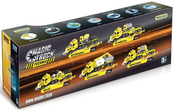 Фото - Наземная спецтехника Wader Magic Truck Technic с мусоровозом (36441)