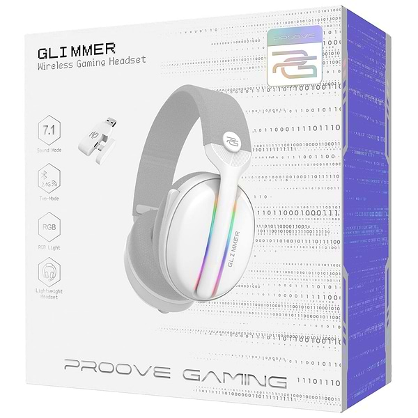 Фото - Гарнитура беспроводная игровая Proove Gaming Glimmer (APP) White/Purple (WHGL00022017)