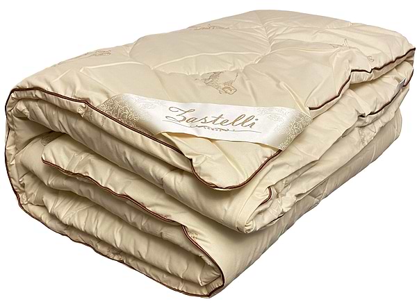 Фото - Одеяло зимнее полуторное Zastelli из шерсти мериноса с барашками 145х205 см ТИК бежевый (19355)