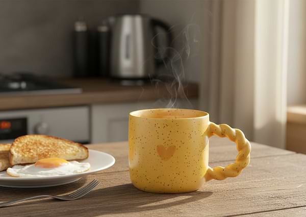 Фото - Чашка Ardesto My heart 300 мл Yellow (AR3082Y)