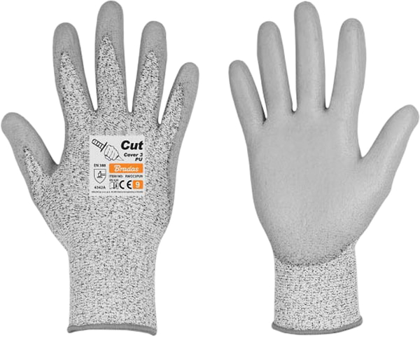 Фото - Перчатки садовые BRADAS от порезов CUT COVER 3, размер 8 (RWCC3PU8)