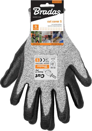Фото - Перчатки садовые BRADAS от порезов CUT COVER 5, размер 7 (RWCC5PU7)
