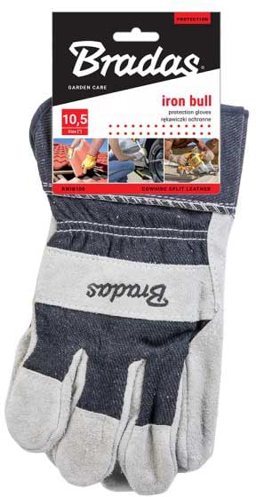 Фото - Рукавички садові BRADAS Iron Bull з натуральної телячої шкіри, розмір 10.5, 1 пара Сірі (RWIB105)