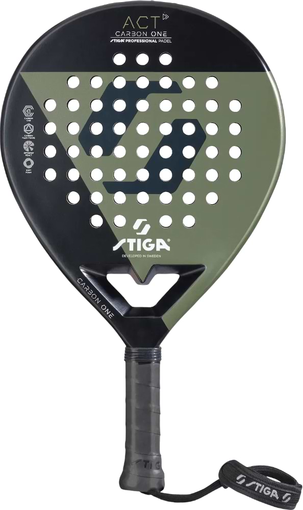 Ракетка для падел тенісу Stiga Racket ACT Black/Olive Green (2202-0919-01)