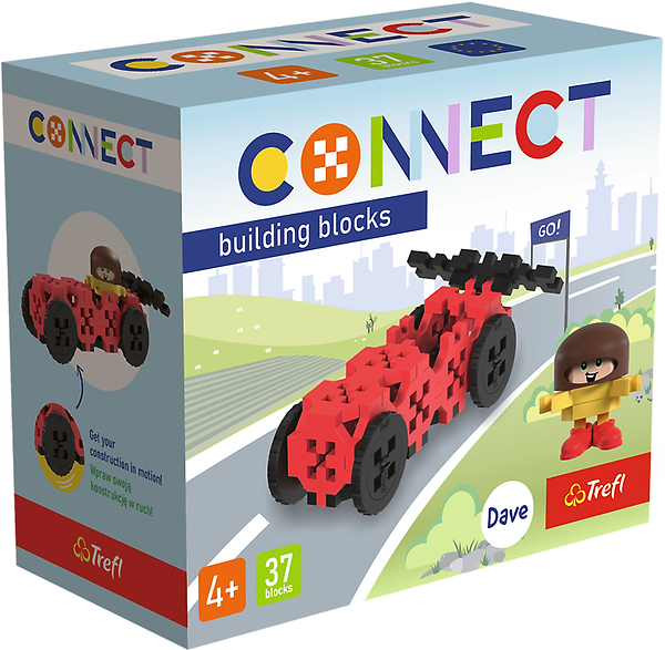 Фото - Пазлы (3-4 года) Trefl Connect Гоночная машина 37 дет. (20450)