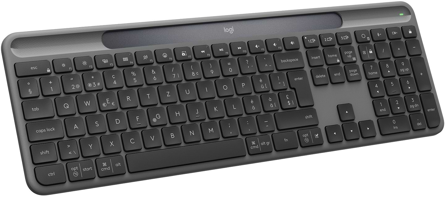 Купити Клавіатура бездротова Logitech Slim Solar+ Graphite (920-013764) - Фото 1 Клавіатура бездротова Logitech Slim Solar+ Graphite (920-013764) - Фото 1
