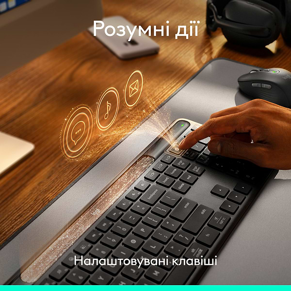Фото - Клавіатура бездротова Logitech Slim Solar+ Graphite (920-013764)