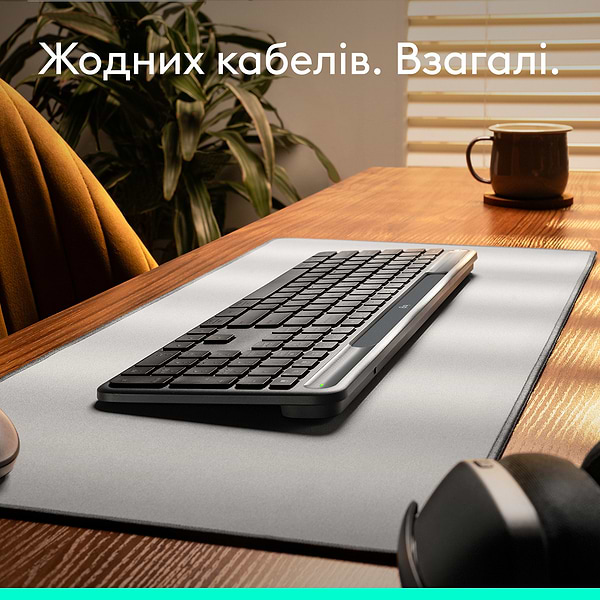 Фото - Клавіатура бездротова Logitech Slim Solar+ Graphite (920-013764)