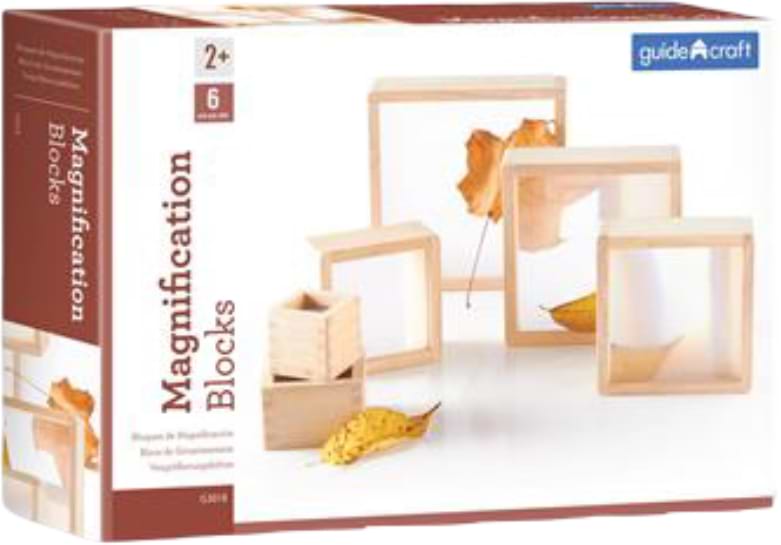 Набір для дослідження Guidecraft Natural Play Блоки зі збільшувальним склом 6 шт. (G3018)