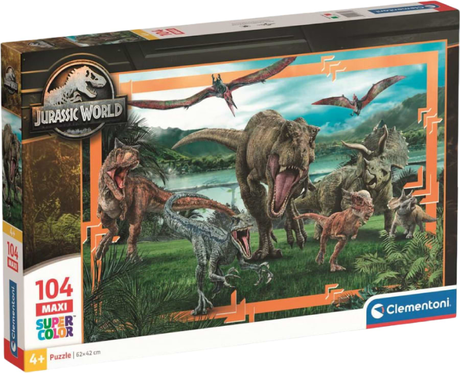 Пазлы (3-4 года) Clementoni Jurassic World серия MAXI 104 эл. (23770)