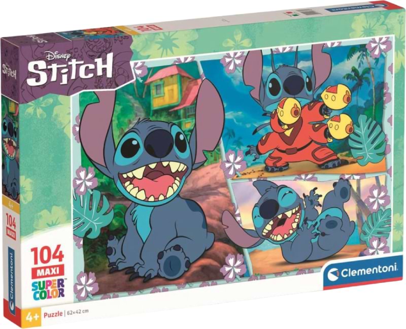 Пазли (3-4 роки) Clementoni Stitch серія MAXI 104 ел. (23776) - Фото 1