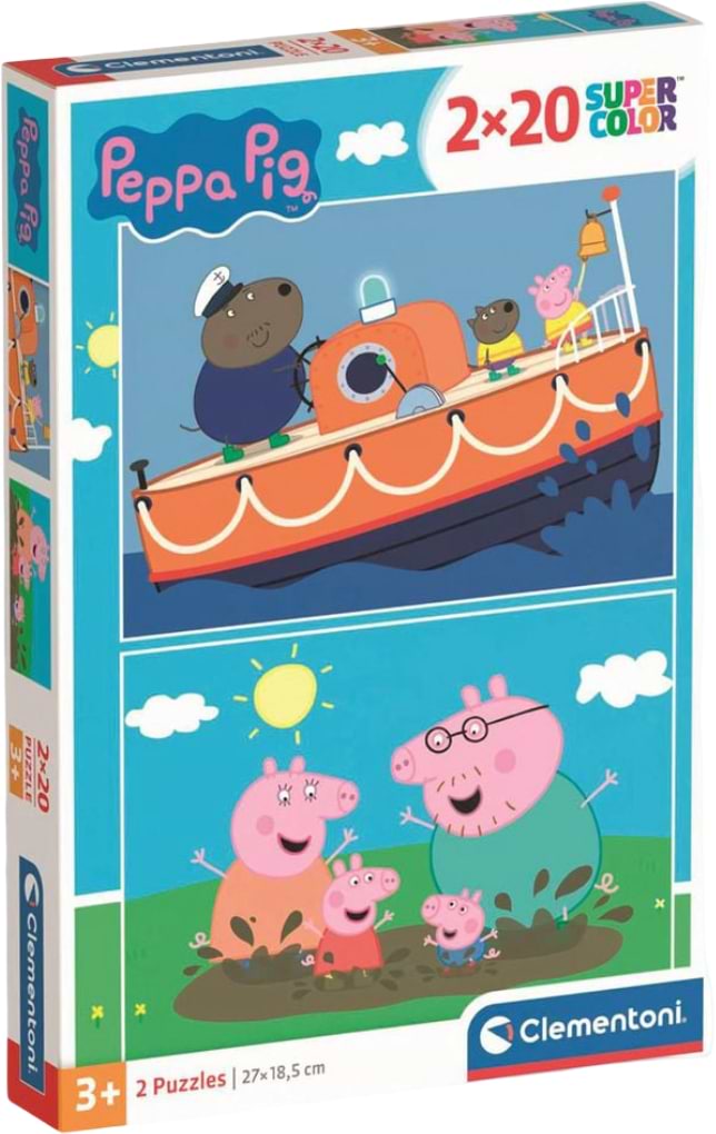 Пазлы (3-4 года) Clementoni 2в1 Peppa Pig 2 по 20 эл. (24797) - Фото 1