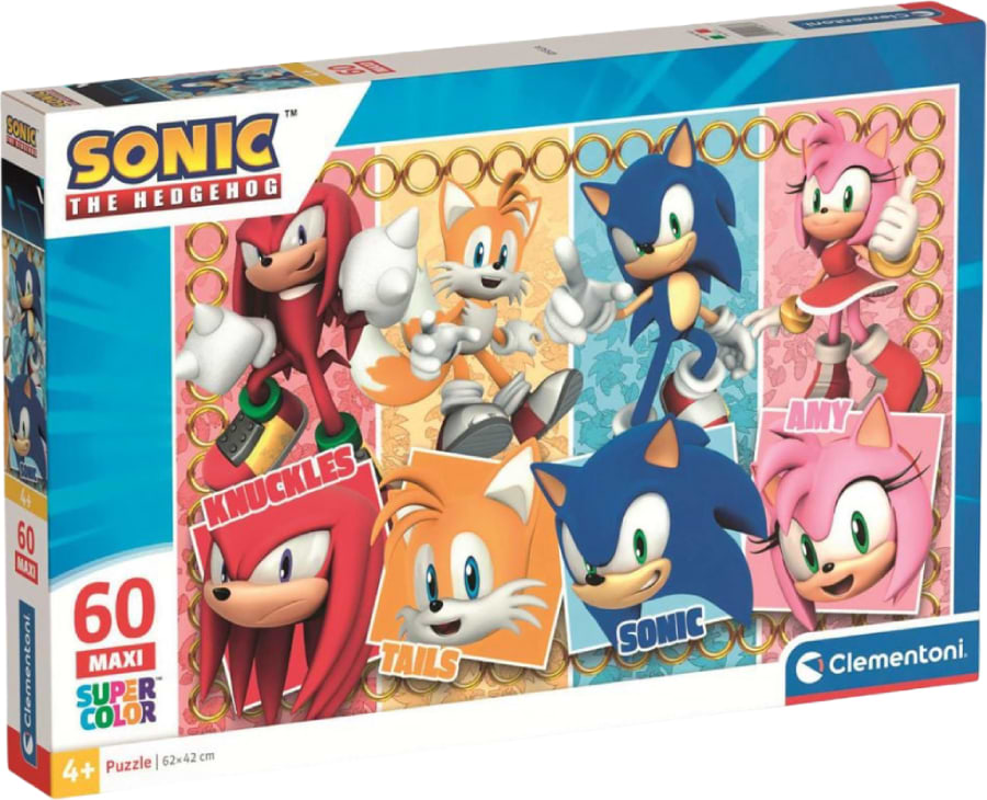 Пазлы (3-4 года) Clementoni Sonic серия MAXI 60 эл. (26073) - Фото 1