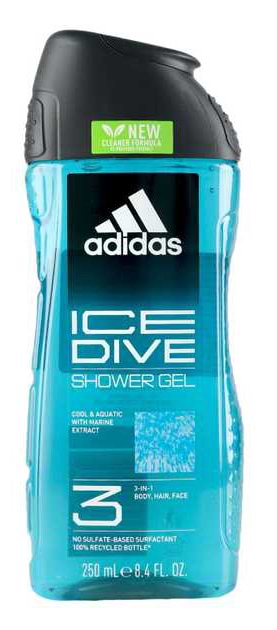 Фото - Гель для душу Adidas Ice Dive 250 мл (3616304240461)