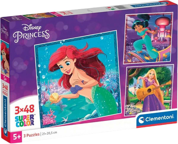 Фото - Пазли (5-7 років) Clementoni Disney Princess 3 шт. по 48 ел. (25304)