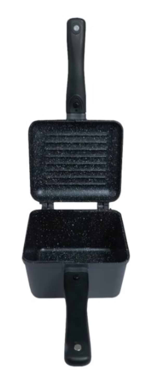 Фото - Набір посуду RidgeMonkey Connect Deep Pan & Griddle Granite Edition (91680637)