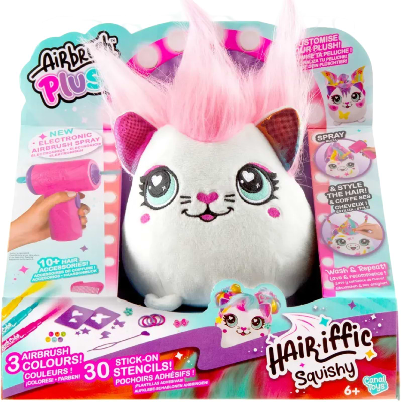 Купить Набор для декупажа и росписи Canal Toys DIY AIRBRUSH PLUSH - Hair'iffic Сделай прическу - Серденька (AIR040/2) - Фото 1 Набор для декупажа и росписи Canal Toys DIY AIRBRUSH PLUSH - Hair'iffic Сделай прическу - Серденька (AIR040/2) - Фото 1